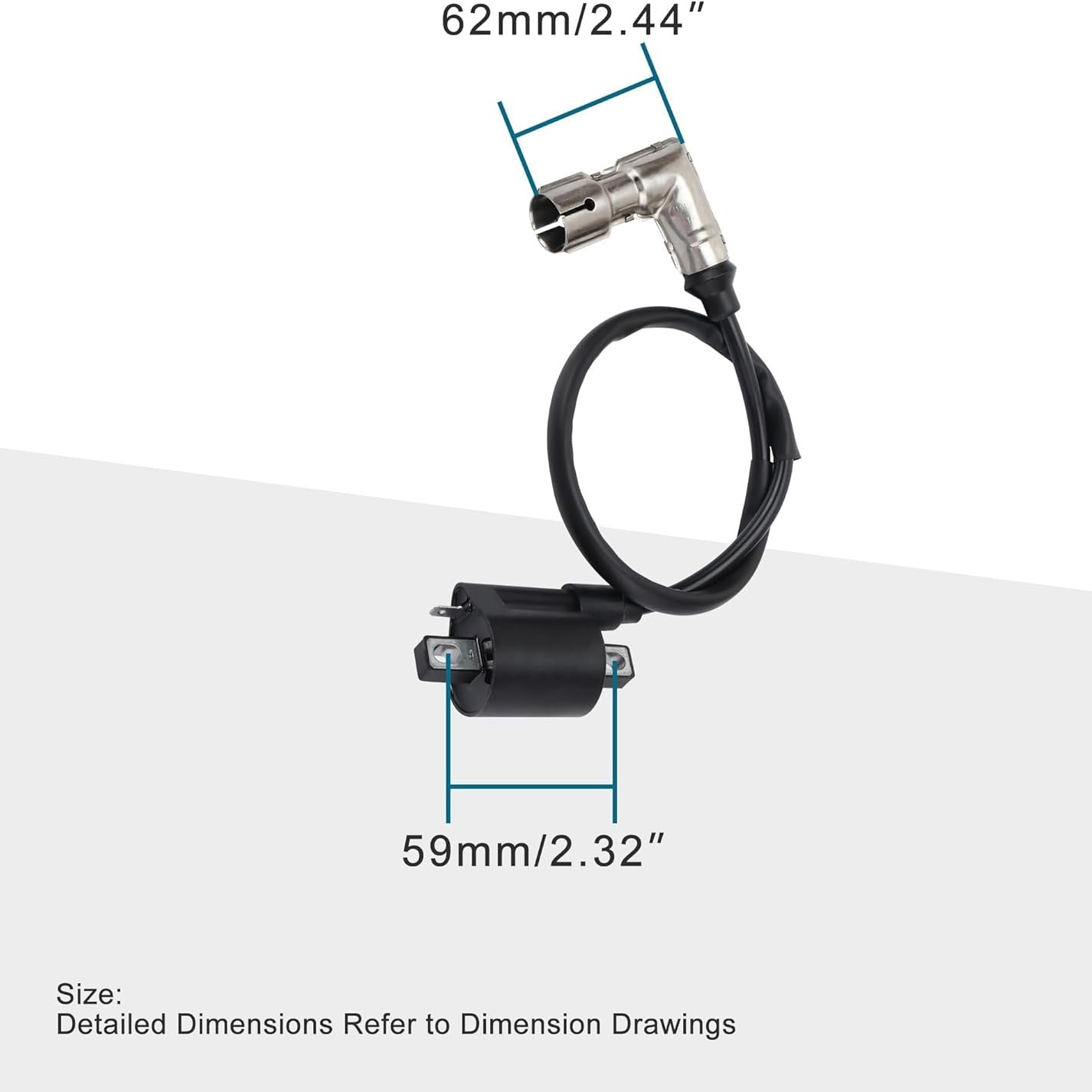 GOOFIT 90 Degree Ignition Coil with Shield for CG 125cc 150cc 200cc 250cc Vertical Engine ATV Dirt Bike Go Kart