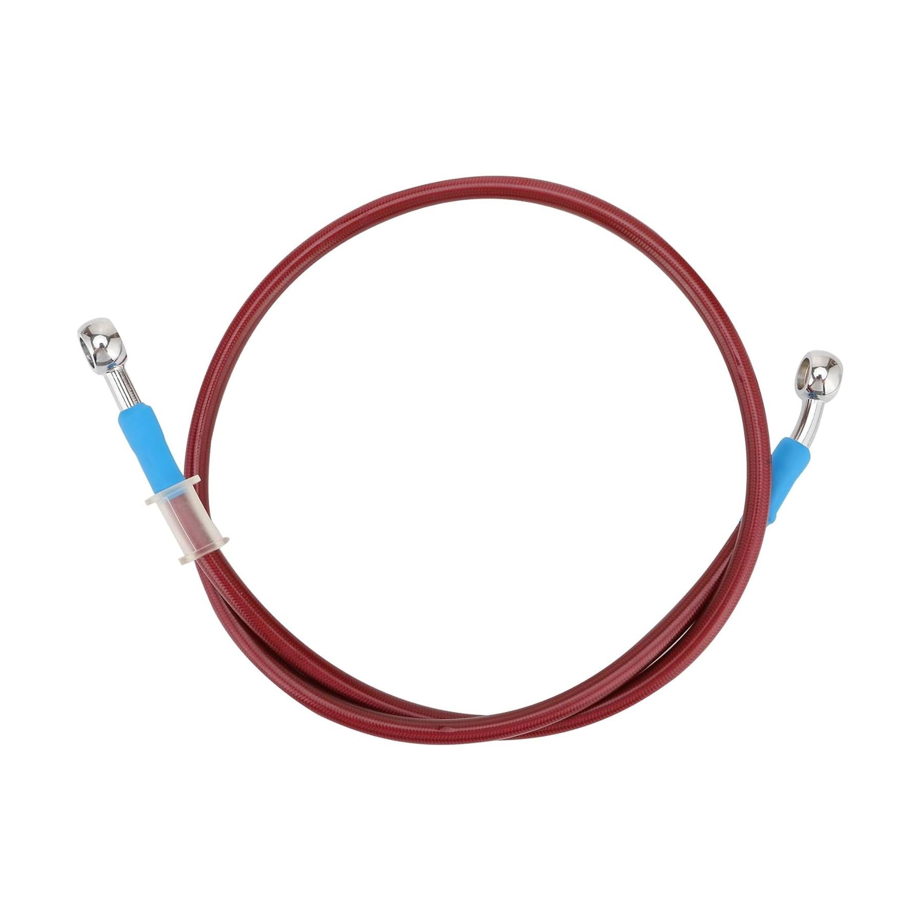 GOOFIT 900mm/35.43" Braided Brake Line Oil Gas Pipe Brake Oil Hose Fuel Tube Line Replacement for ATV UTV Motorcycle Pit Dirt Bike Motocross Street Bike