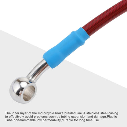 GOOFIT 900mm/35.43" Braided Brake Line Oil Gas Pipe Brake Oil Hose Fuel Tube Line Replacement for ATV UTV Motorcycle Pit Dirt Bike Motocross Street Bike