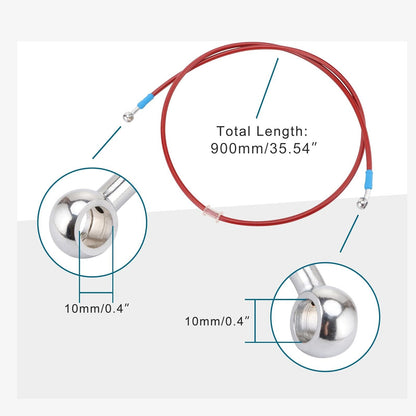 GOOFIT 900mm/35.43" Braided Brake Line Oil Gas Pipe Brake Oil Hose Fuel Tube Line Replacement for ATV UTV Motorcycle Pit Dirt Bike Motocross Street Bike