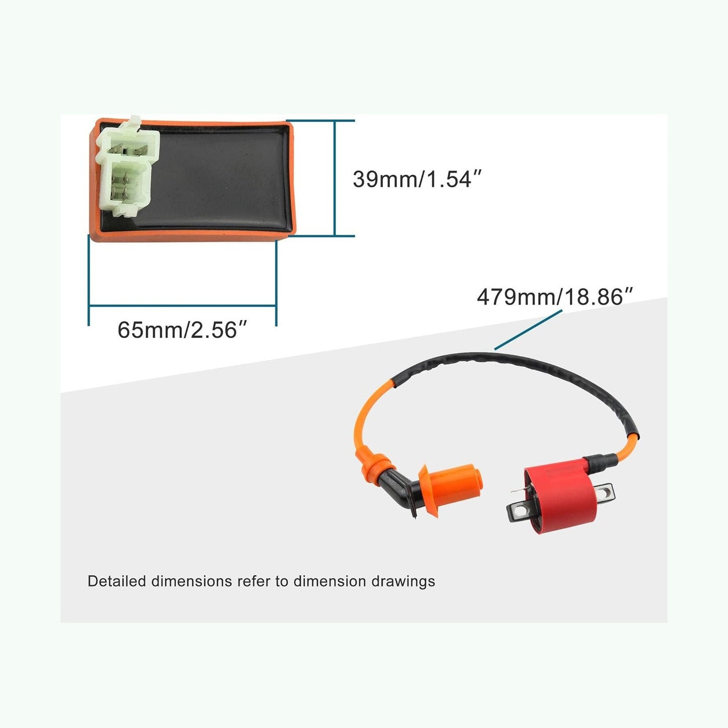 GOOFIT AC Racing Ignition Coil 6 Pin CDI Voltage Regulator Rectifier Solenoid Relay for CG 125cc 150cc Vertical Engine ATV Quad Go Kart