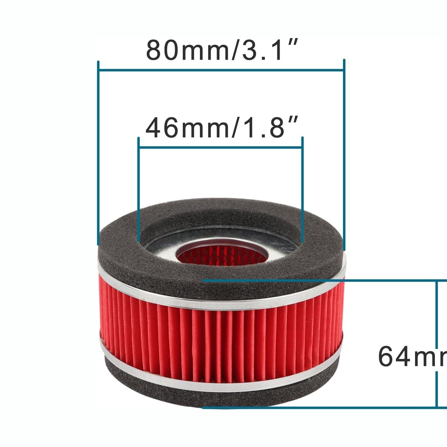 GOOFIT Air Filter Cleaner Element for Jonway YY150T-12 GY6 125cc 150cc Scooter Moped Motor