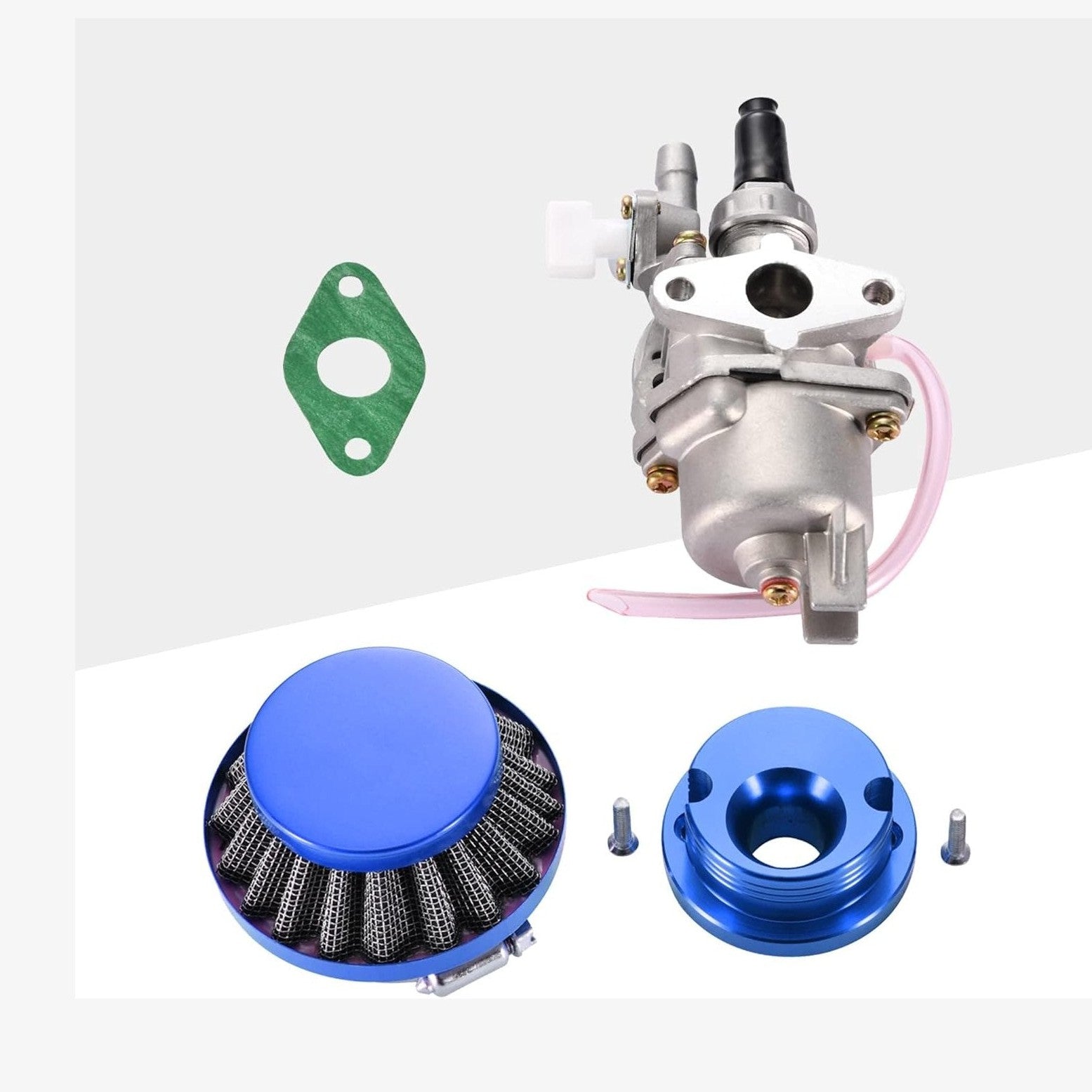 GOOFIT Air Filter Stack Carburetor Carb for 2 Stroke 47cc 49cc Mini ATV Quad Dirt Pocket Bike