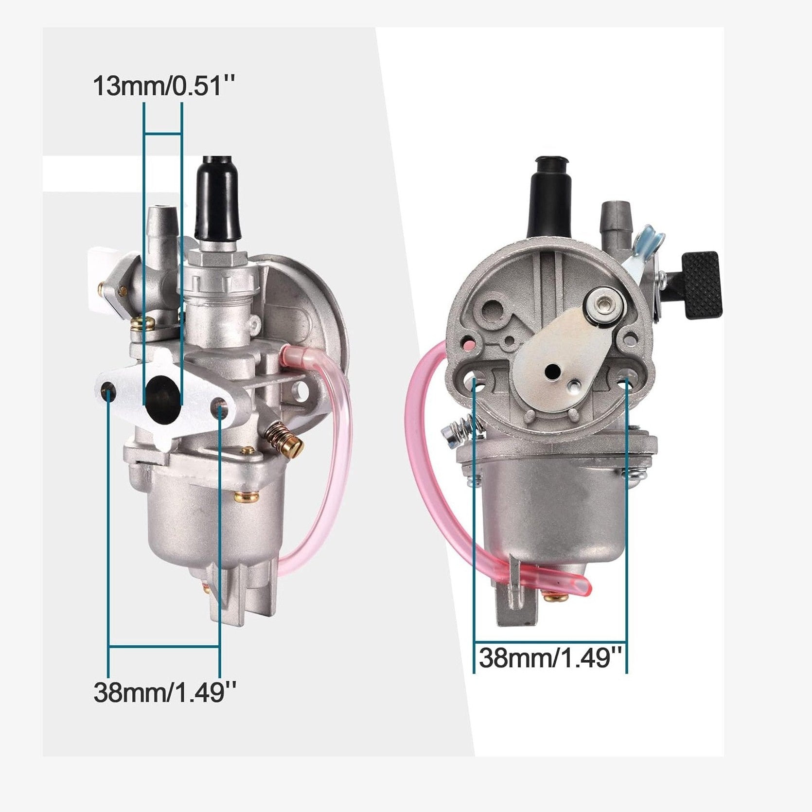 GOOFIT Air Filter Stack Carburetor Carb for 2 Stroke 47cc 49cc Mini ATV Quad Dirt Pocket Bike
