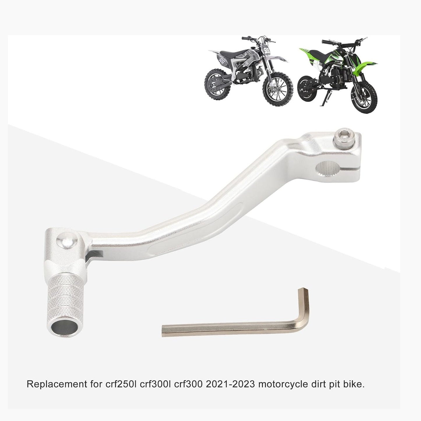 GOOFIT Aluminum Folding Rear Gear Shift Lever Replacement for CRF250L CRF300L CRF300 2021-2023 Motorcycle Dirt Pit Bike Silver
