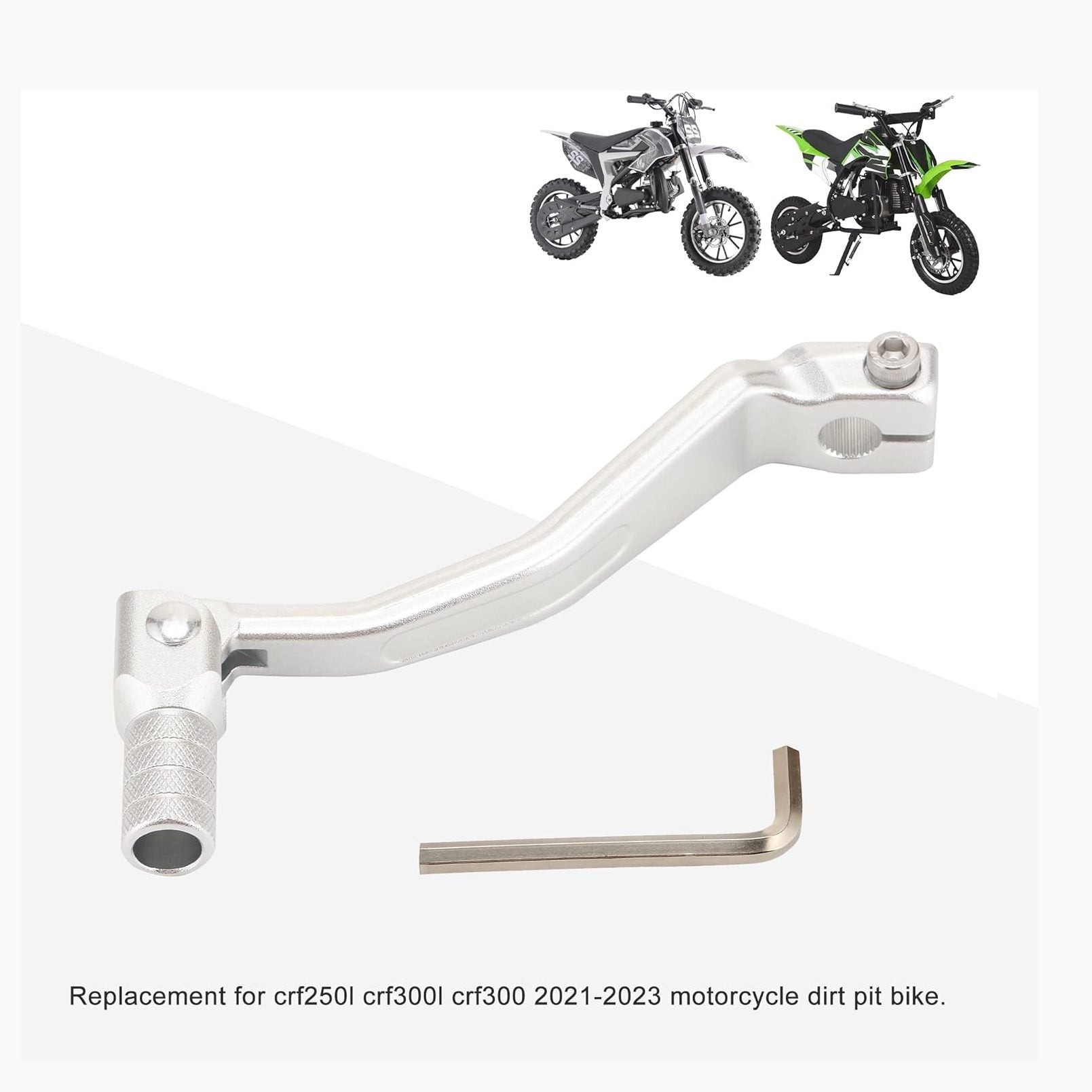 GOOFIT Aluminum Folding Rear Gear Shift Lever Replacement for CRF250L CRF300L CRF300 2021-2023 Motorcycle Dirt Pit Bike Silver