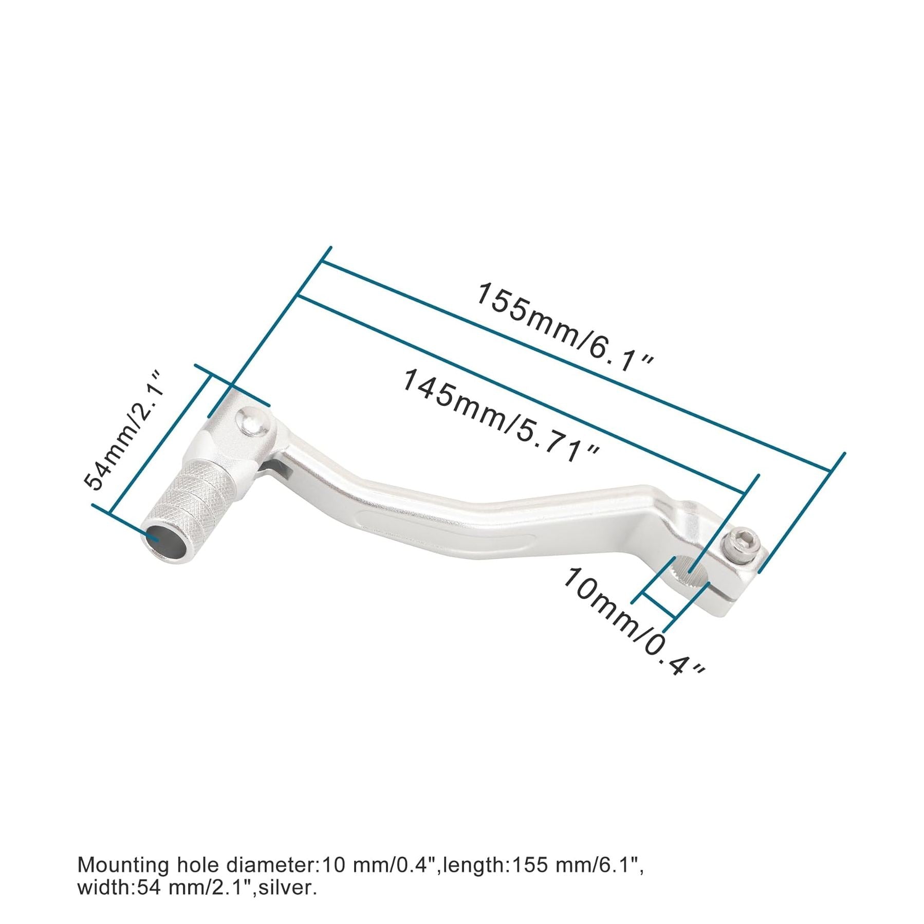 GOOFIT Aluminum Folding Rear Gear Shift Lever Replacement for CRF250L CRF300L CRF300 2021-2023 Motorcycle Dirt Pit Bike Silver