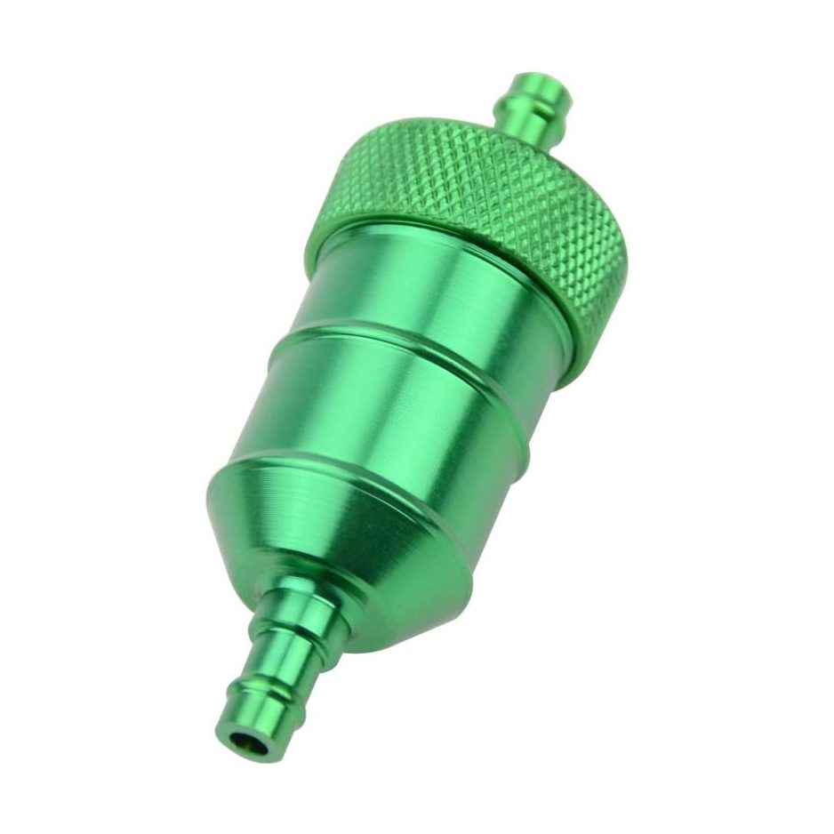 GOOFIT Aluminum Fuel Gas Filter for Mini Pocket Bike Motorcycle ATV Dirt Bike Pit Bike Green