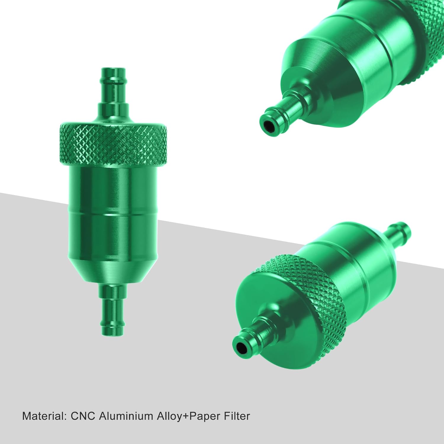 GOOFIT Aluminum Fuel Gas Filter for Mini Pocket Bike Motorcycle ATV Dirt Bike Pit Bike Green