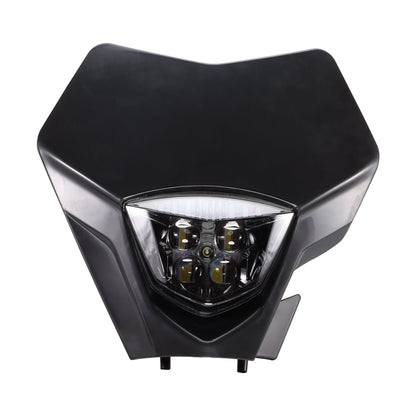 GOOFIT Black 12V 25W Led Headlight Universal Dirt Bike Head Light Lampshade Replacement for WR450F WR250R TTR230 YZ250F YZ450F Pit Bike Motorcycle