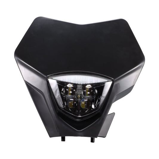 GOOFIT Black 12V 25W Led Headlight Universal Dirt Bike Head Light Lampshade Replacement for WR450F WR250R TTR230 YZ250F YZ450F Pit Bike Motorcycle