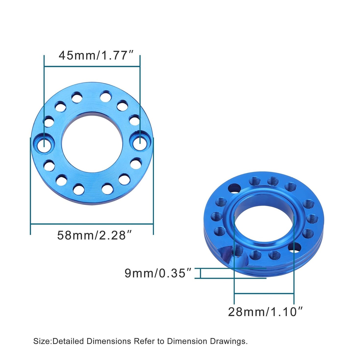 GOOFIT Blue 28mm Carburetor Spacer Adapater Intake Manifold Spinner Plate With O-ring seal Replacement for 50cc 70cc 90cc 125cc Sunl Taotao NST Roketa ATV Monkey Dax Quad Pit Bike