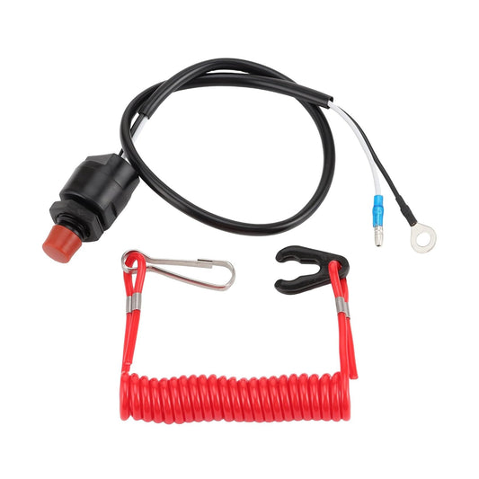 GOOFIT Boat Motor Kill Switch Assy 65W-82575-00 65W-82575-01 Replacement for Outboard Engine 2 stroke 4 stroke F FT 6HP 25HP
