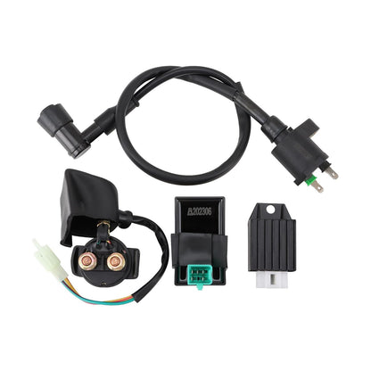 GOOFIT CDI Box Ignition Coil Solenoid Relay Voltage Regulator for 50cc 70cc 90cc 110cc 125cc ATV Dirt Bike and Go Kart
