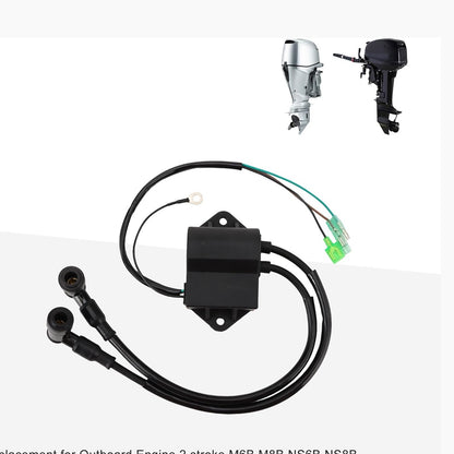 GOOFIT CDI Coil Unit Assy 3B2-06170-0 3B2-06060-0 Replacement for Outboard Engine 2 stroke M6B M8B NS6B NS8B NS9.8B 2002-2003 Motor