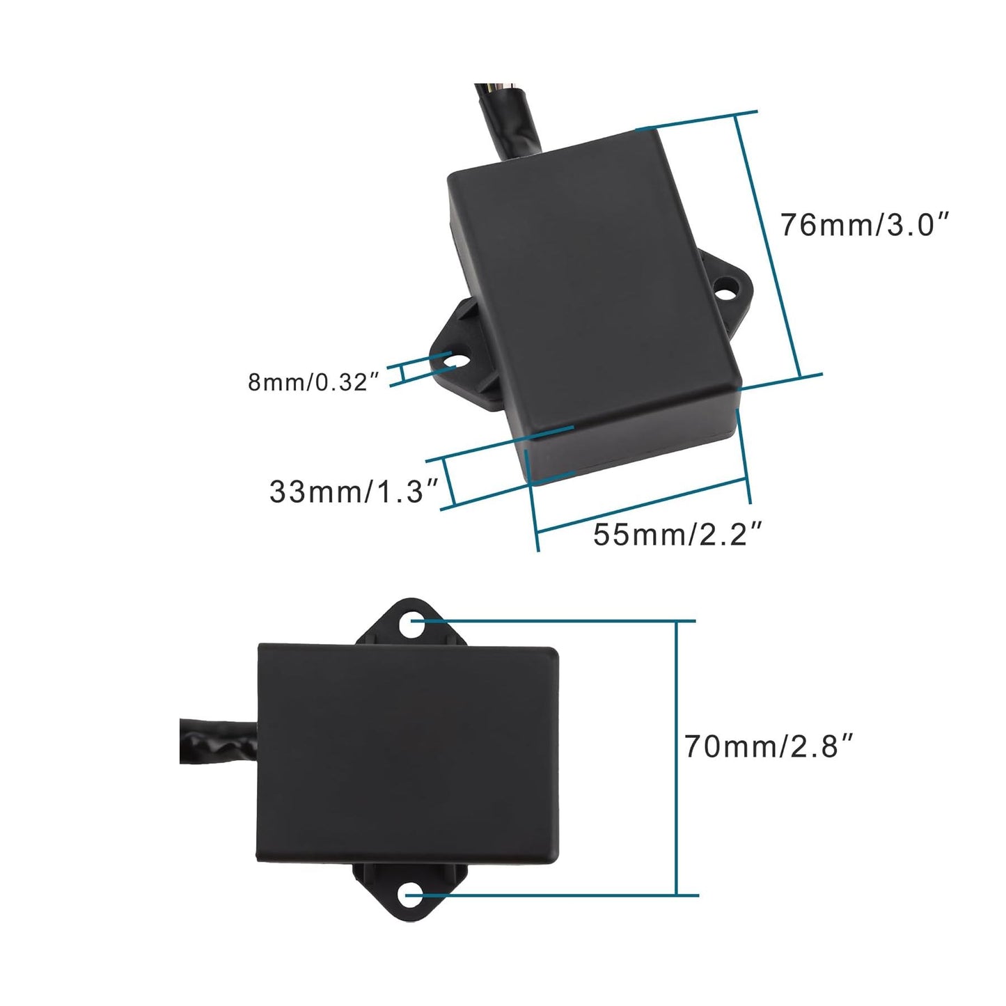GOOFIT CDI Coil Unit Assy Ignitor 61N-85540-00 61N-85540-10 61N-85540-11 61N-85540-12 61N-85540-13 Replacement for Outboard engine 2 stroke 25HP 30HP E25B E30H