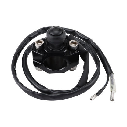 GOOFIT CNC Universal Motorcycle Engine Stop Start Kill Switch Button with Mounting Backplate Compatible Replacement for Pit Dirt Bike ATV Black