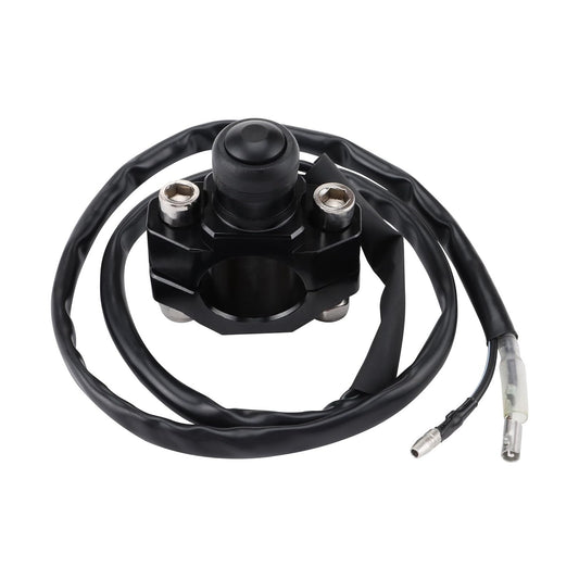 GOOFIT CNC Universal Motorcycle Engine Stop Start Kill Switch Button with Mounting Backplate Compatible Replacement for Pit Dirt Bike ATV Black