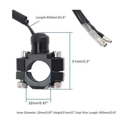 GOOFIT CNC Universal Motorcycle Engine Stop Start Kill Switch Button with Mounting Backplate Compatible Replacement for Pit Dirt Bike ATV Black