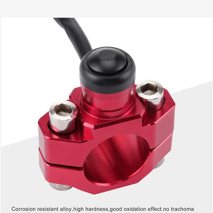 GOOFIT CNC Universal Motorcycle Engine Stop Start Kill Switch Button with Mounting Backplate Compatible Replacement for Pit Dirt Bike ATV Red