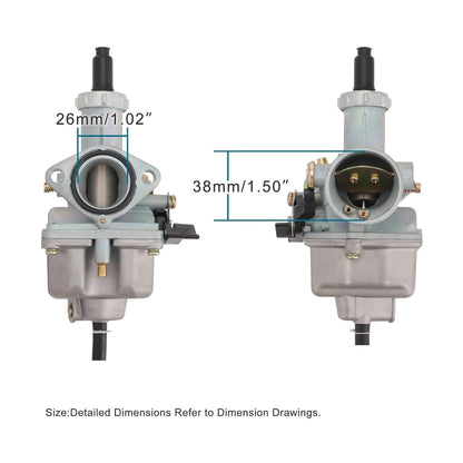 GOOFIT Carburetor 26mm PZ26 Motorcycle for 4 Stroke 100cc 110cc 125cc CG125 XF125 Engine 156FM 157FM ATV Quad Pit Bike Moped Scooter