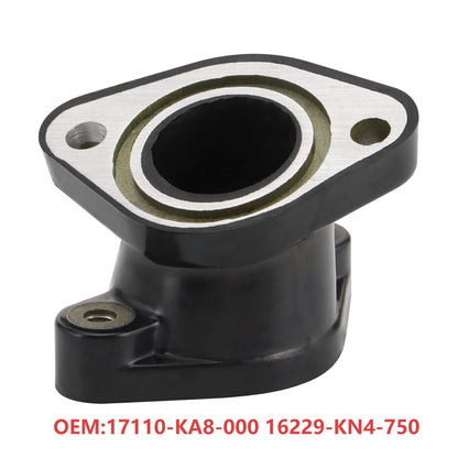 GOOFIT Carburetor Intake Manifold Boot Gasket Pipe Replacement for CRF100 CRF100F 2004-2009 2011-2013 XL100 XL100S 1981-1985 XR100 1981-1984 XR100R 1985-2003 OEM:17110-KA8-000 16229-KN4-750