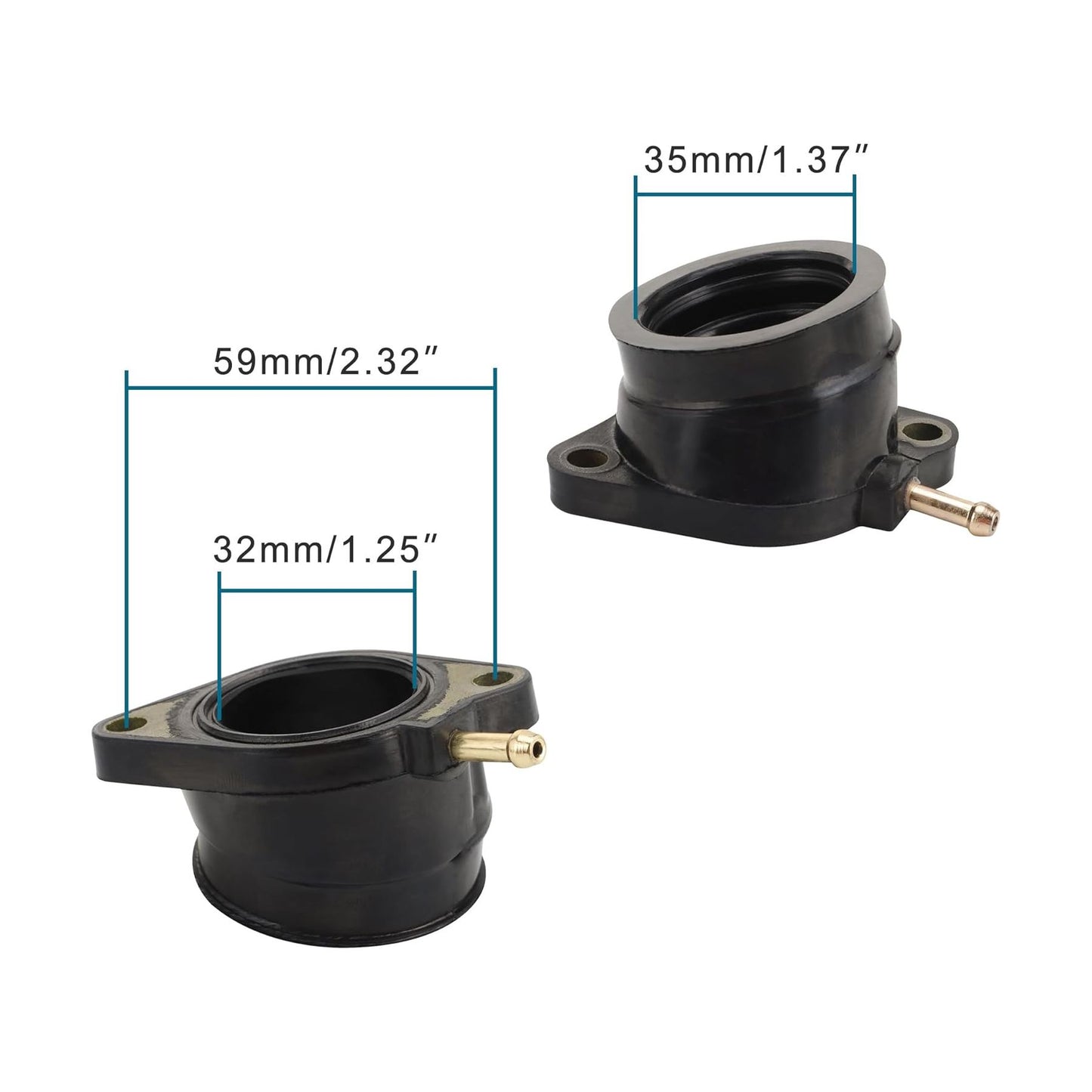 GOOFIT Carburetor Intake Manifold Boot Replacement for FZS600 FAZER 600 1998-2003 5DM-13586-01