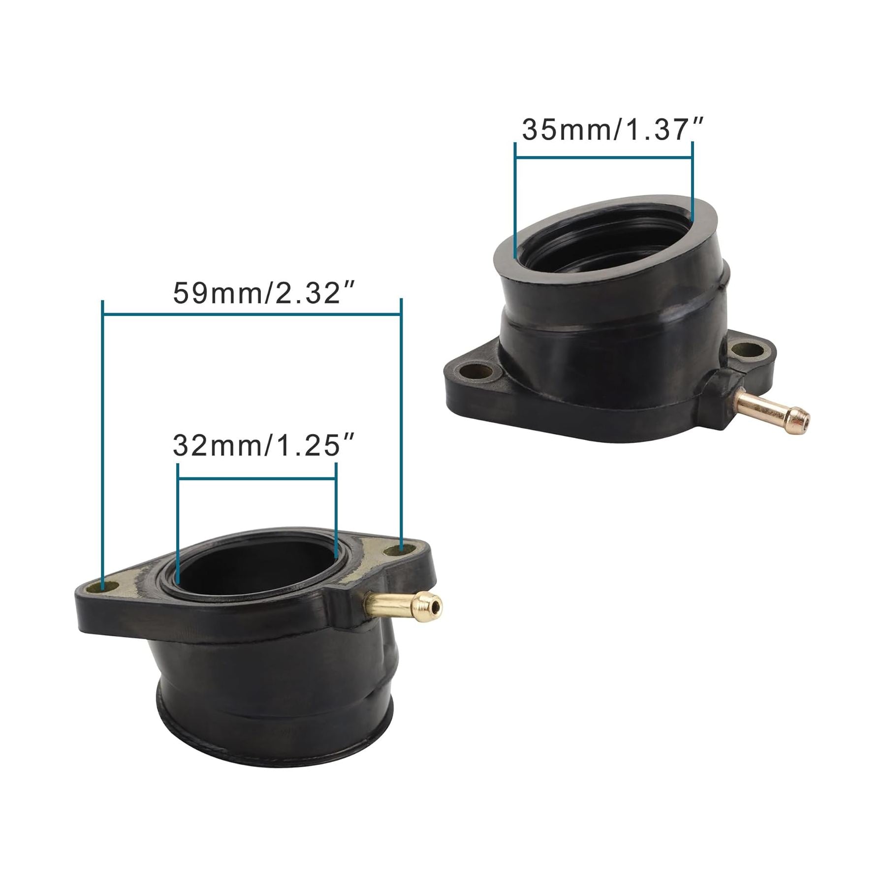 GOOFIT Carburetor Intake Manifold Boot Replacement for FZS600 FAZER 600 1998-2003 5DM-13586-01