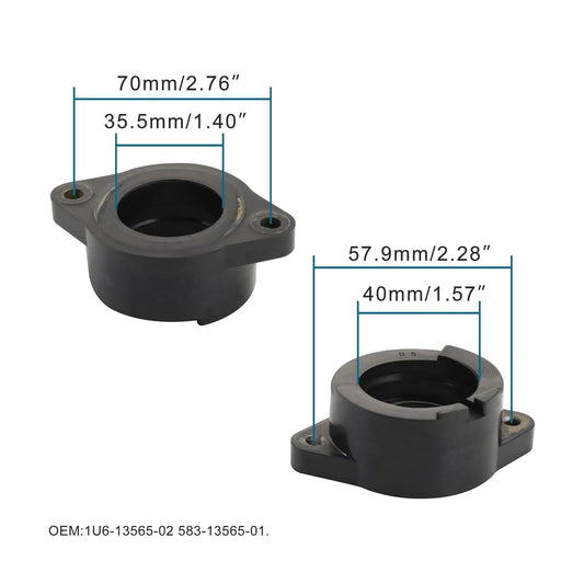 GOOFIT Carburetor Intake Manifold Boot Replacement for TT500 SR500G XT500 OEM #1U6-13565-02#583-13565-01