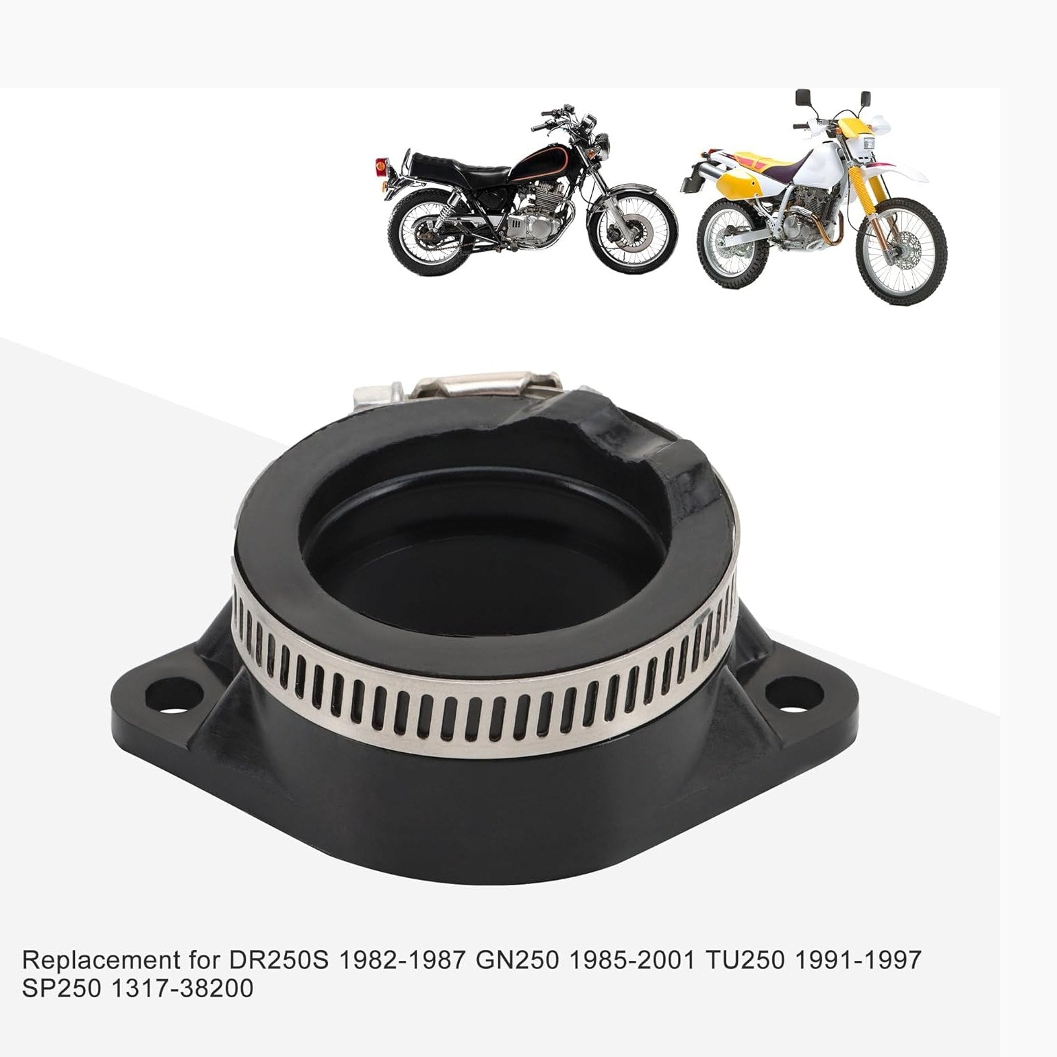 GOOFIT Carburetor Intake Manifold Connector Replacement for GN250 DR250S TU250 SP250 13110-38200 Motorcycle