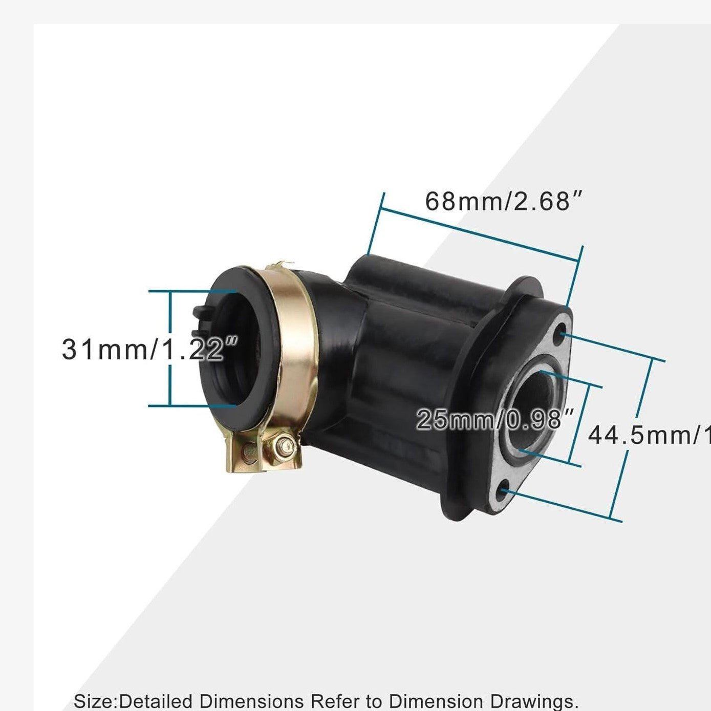 GOOFIT Carburetor Intake Manifold Pipe Replacement for GY6 125cc 150cc Moped Scooter