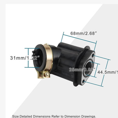 GOOFIT Carburetor Intake Manifold Pipe Replacement for GY6 125cc 150cc Moped Scooter