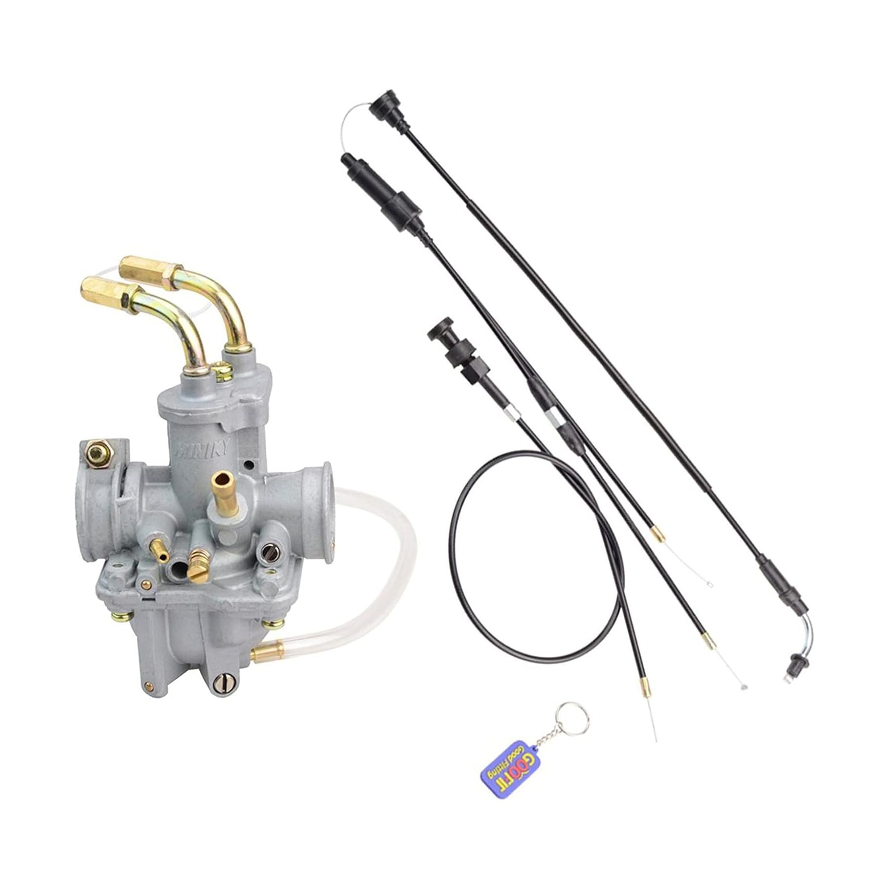 GOOFIT Carburetor Throttle Choke Cable Kit Replacement for PY50 QT50 PW5 Pocket Bike Dirt Bike Motorcycle