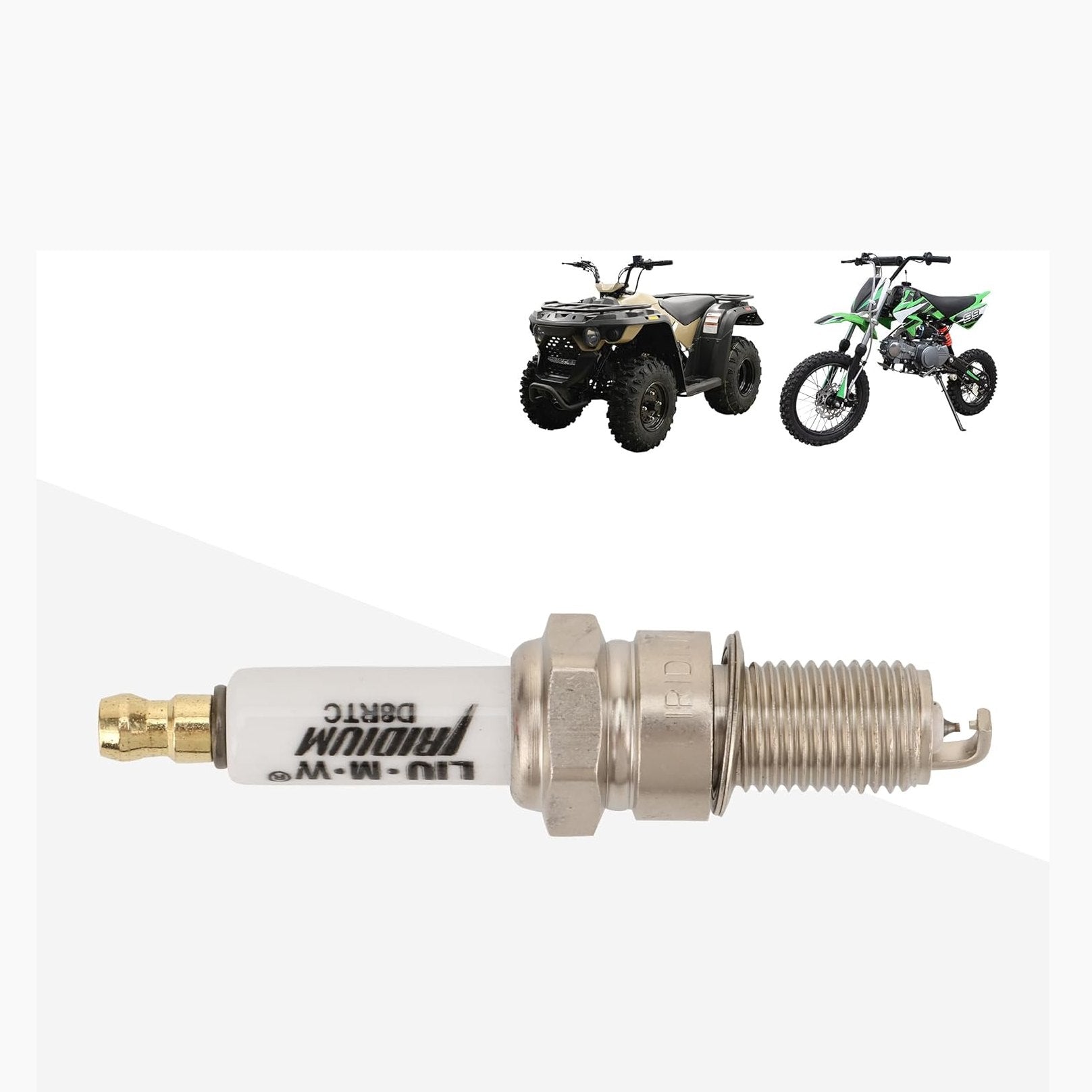 GOOFIT D8RTC Motorcycle Spark Plug Replacement for DR8EA DPR8EA-9 5829 DP8EA-9 2120 D8EA 7162 DR8EA 809 8809 RA6HC OE083 125CC 150CC 200CC 250CC ATV UTV Quad Dirt Bike