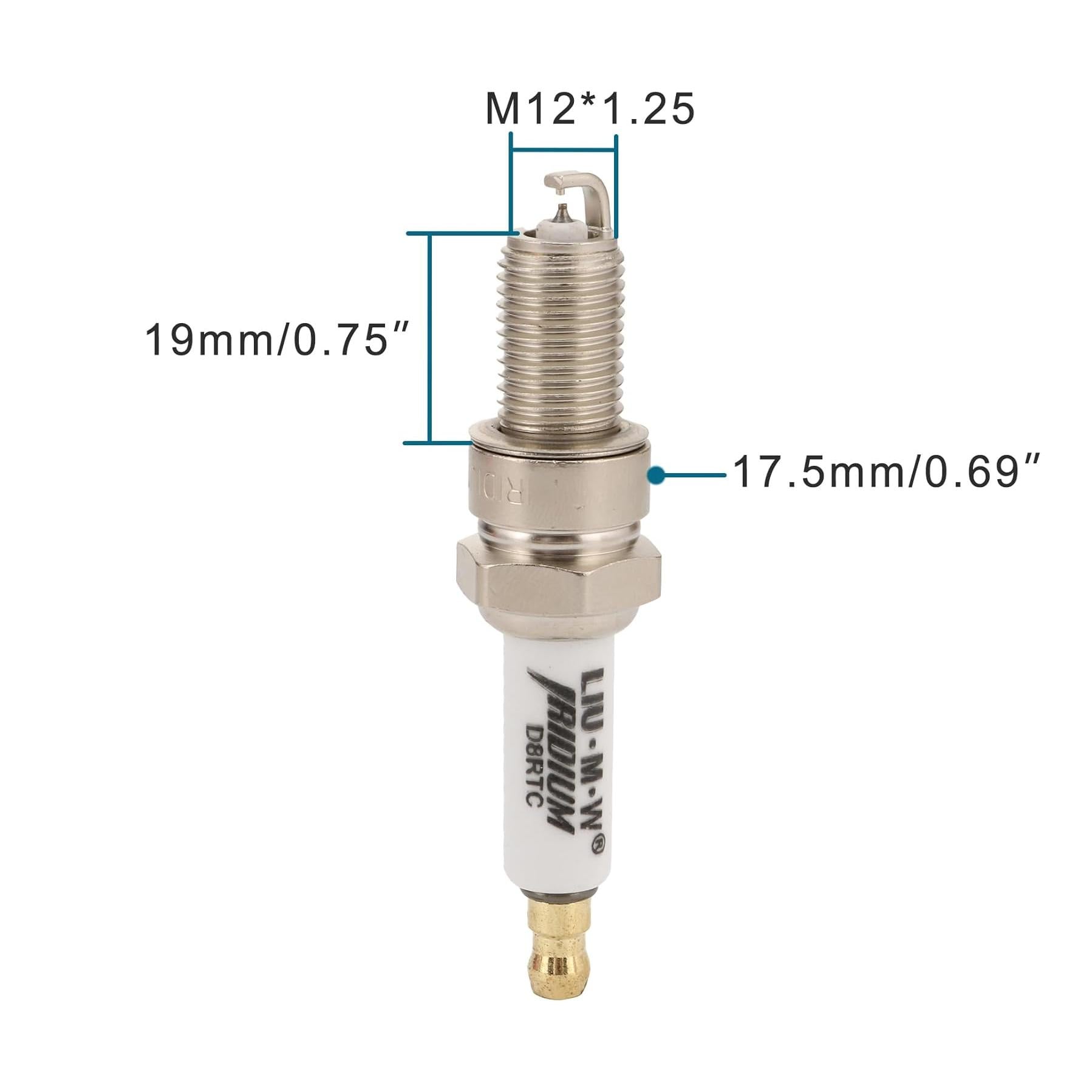 GOOFIT D8RTC Motorcycle Spark Plug Replacement for DR8EA DPR8EA-9 5829 DP8EA-9 2120 D8EA 7162 DR8EA 809 8809 RA6HC OE083 125CC 150CC 200CC 250CC ATV UTV Quad Dirt Bike