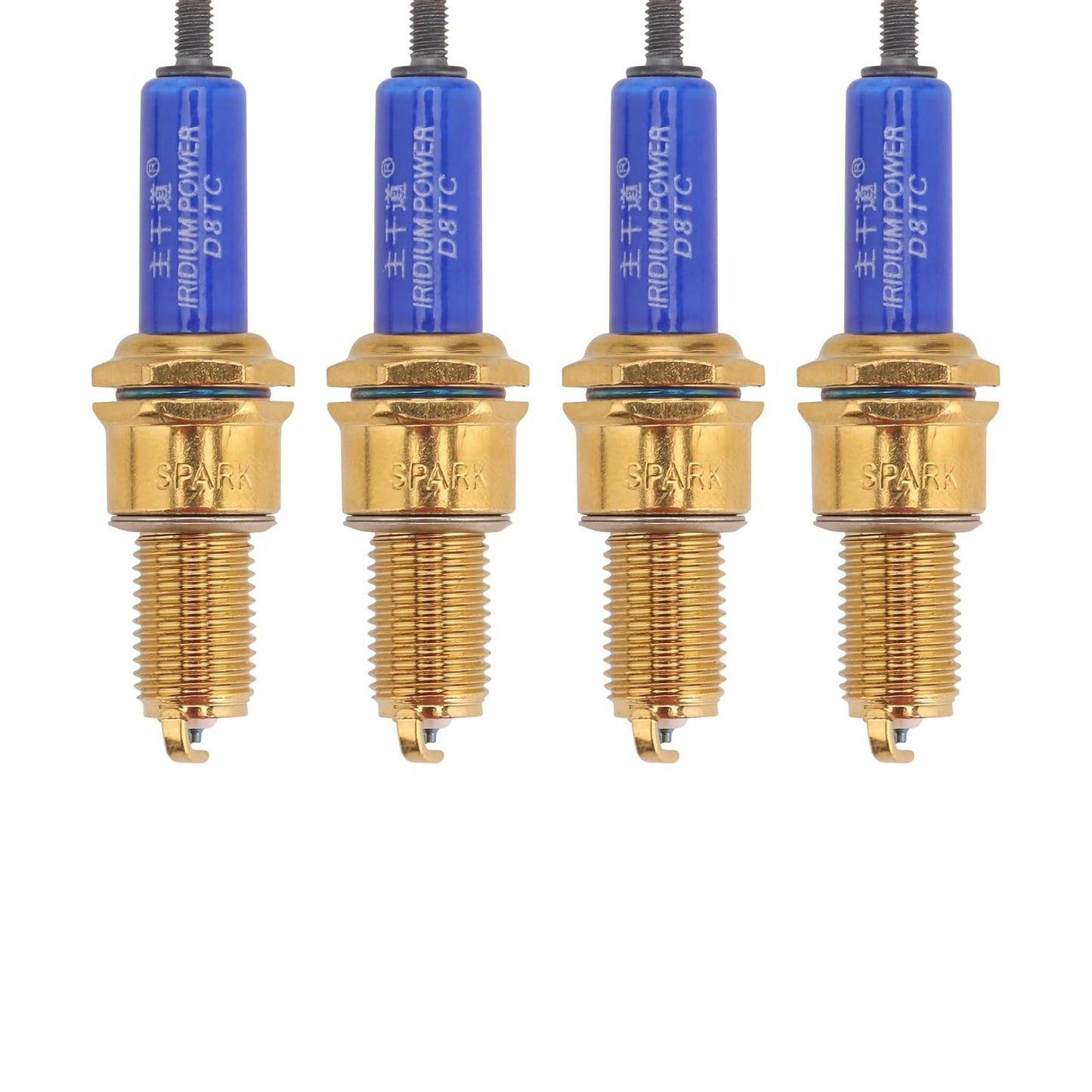 GOOFIT D8TC Spark Plug Replacement for GY6 150cc 200cc 250cc Taotao Kazuma Sunl Roketa ATV Quad Dirt Pit Pocket Bike Moped Scooter Pack of 4