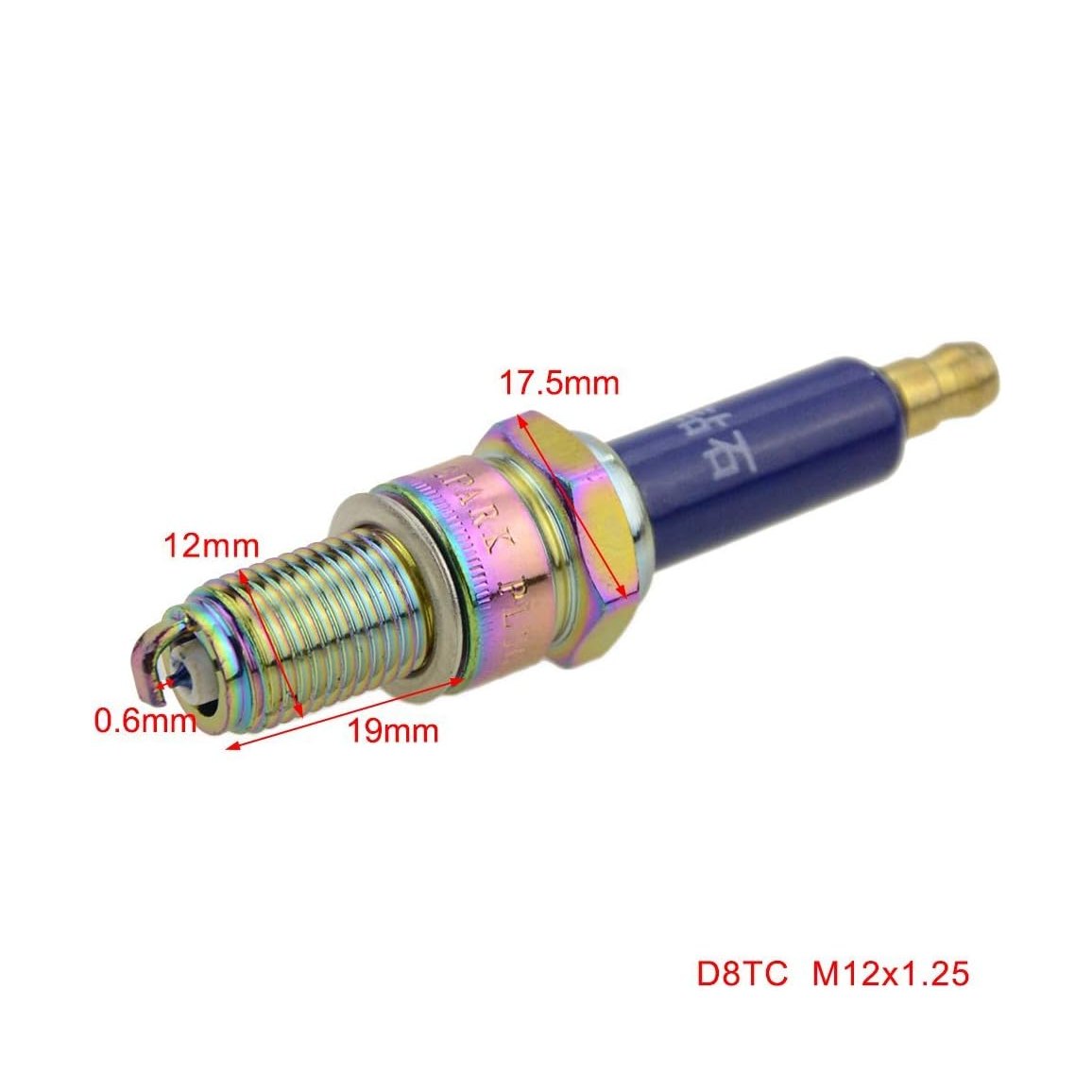 GOOFIT D8TC Spark Plug Replacement for GY6 150cc 200cc 250cc Taotao Kazuma Sunl Roketa ATV Quad Dirt Pit Pocket Bike Moped Scooter Pack of 4