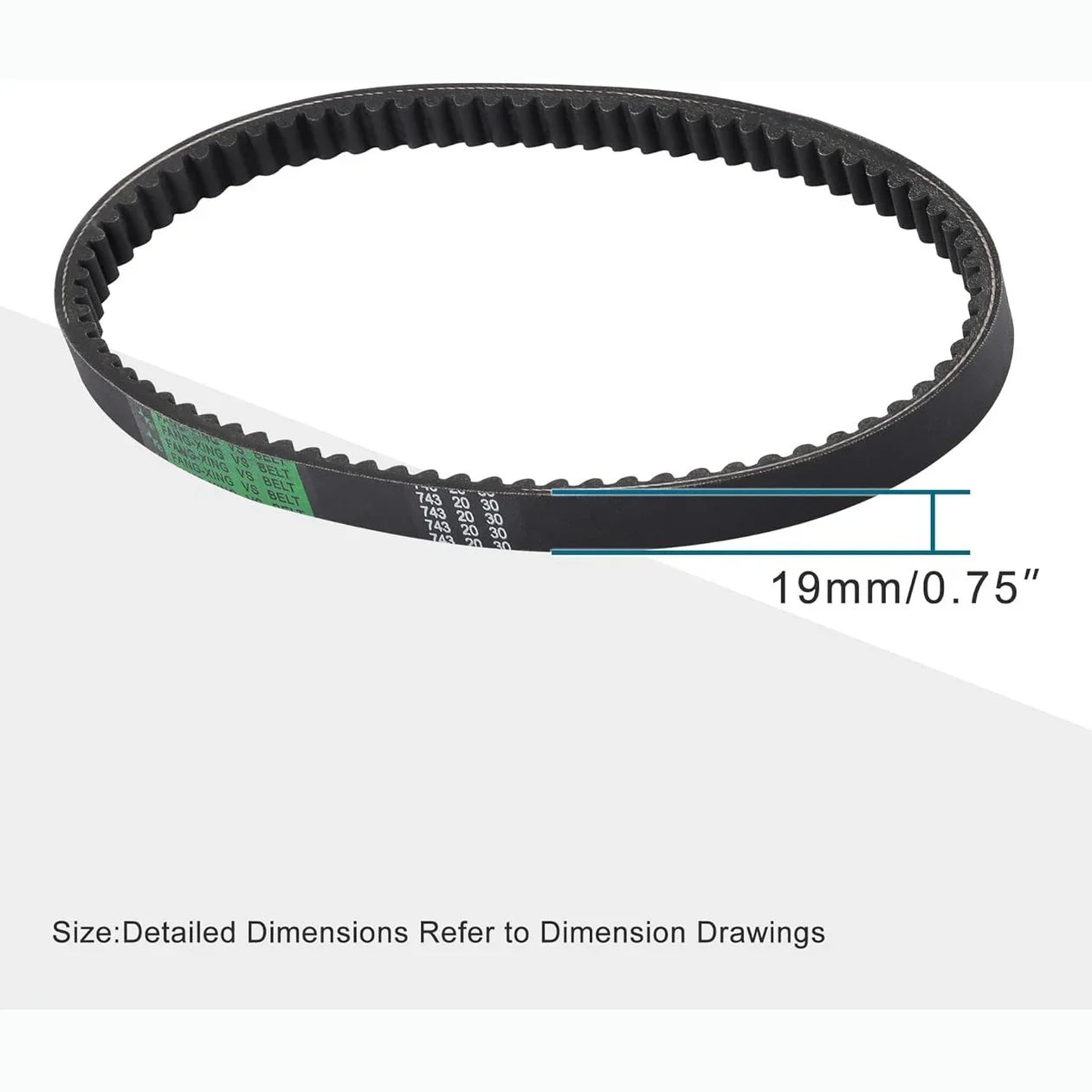 GOOFIT Drive Belt Gates 743-20-30 Replacement for GY6 150cc Chinese Scooter Moped Go Kart - goofitmoto