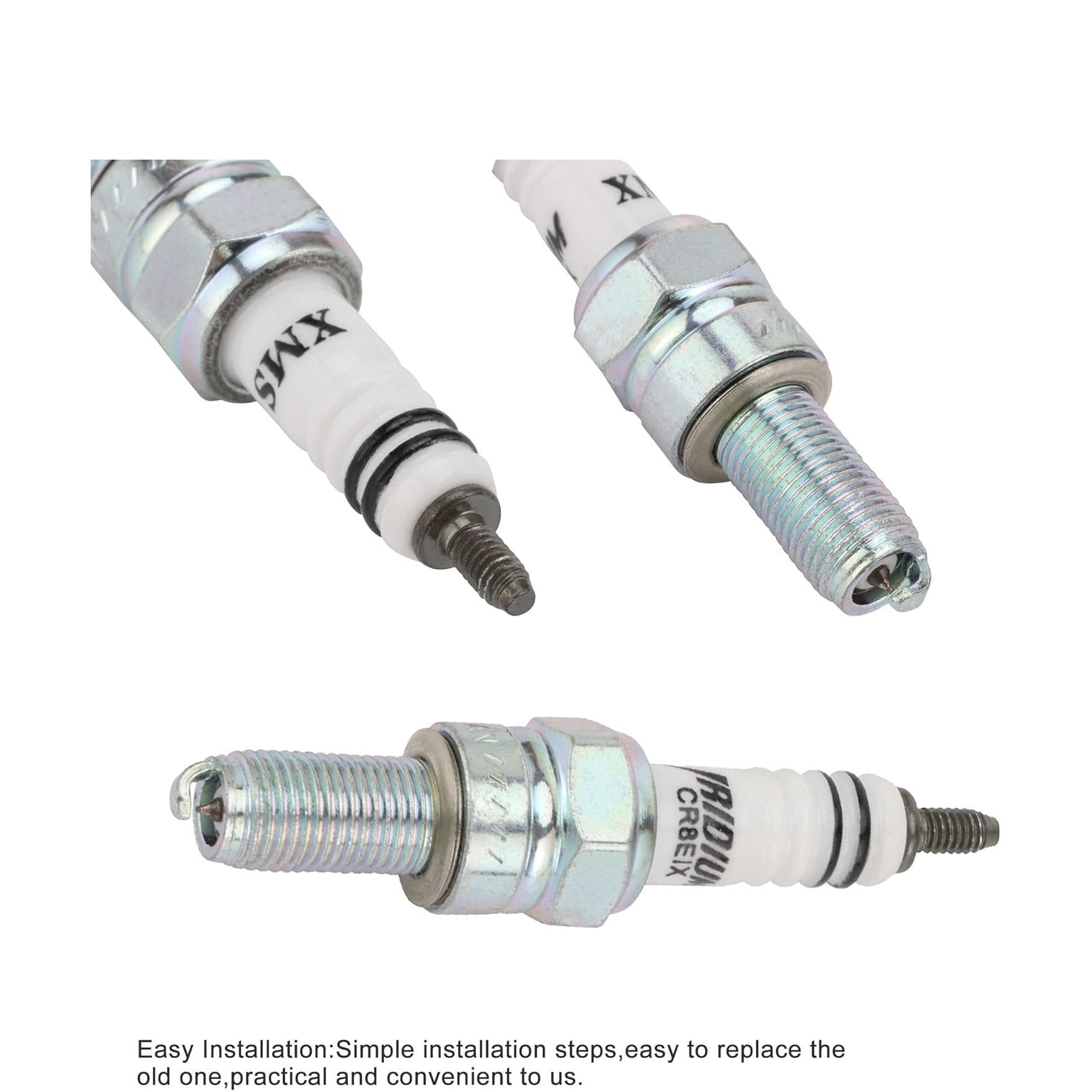 GOOFIT Engines Components Ignition Tools Devices Spark Plug CR8EIX Replacement for Fly Piaggio 2004-2012 999-06910-X9-023 999-06910-X9-024 OEM