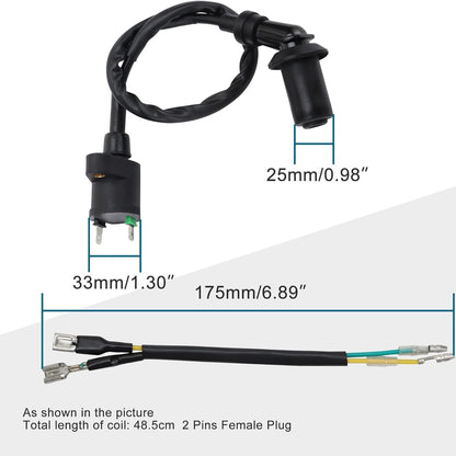 GOOFIT Female Plug Ignition Coil for GY6 50cc 70cc 90cc 125cc 150cc Engine Pit Quad ATV Dirt Bike Go Kart Buggy