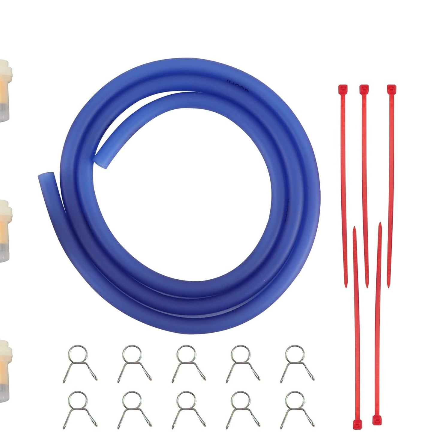GOOFIT Fuel Filter Line Spring Clips Clamps Tube Hose Inner Diameter Motorcycle Oil Gasoline Replacement for Dirt ATV Moped Scooters Pack Pocket bike Blue