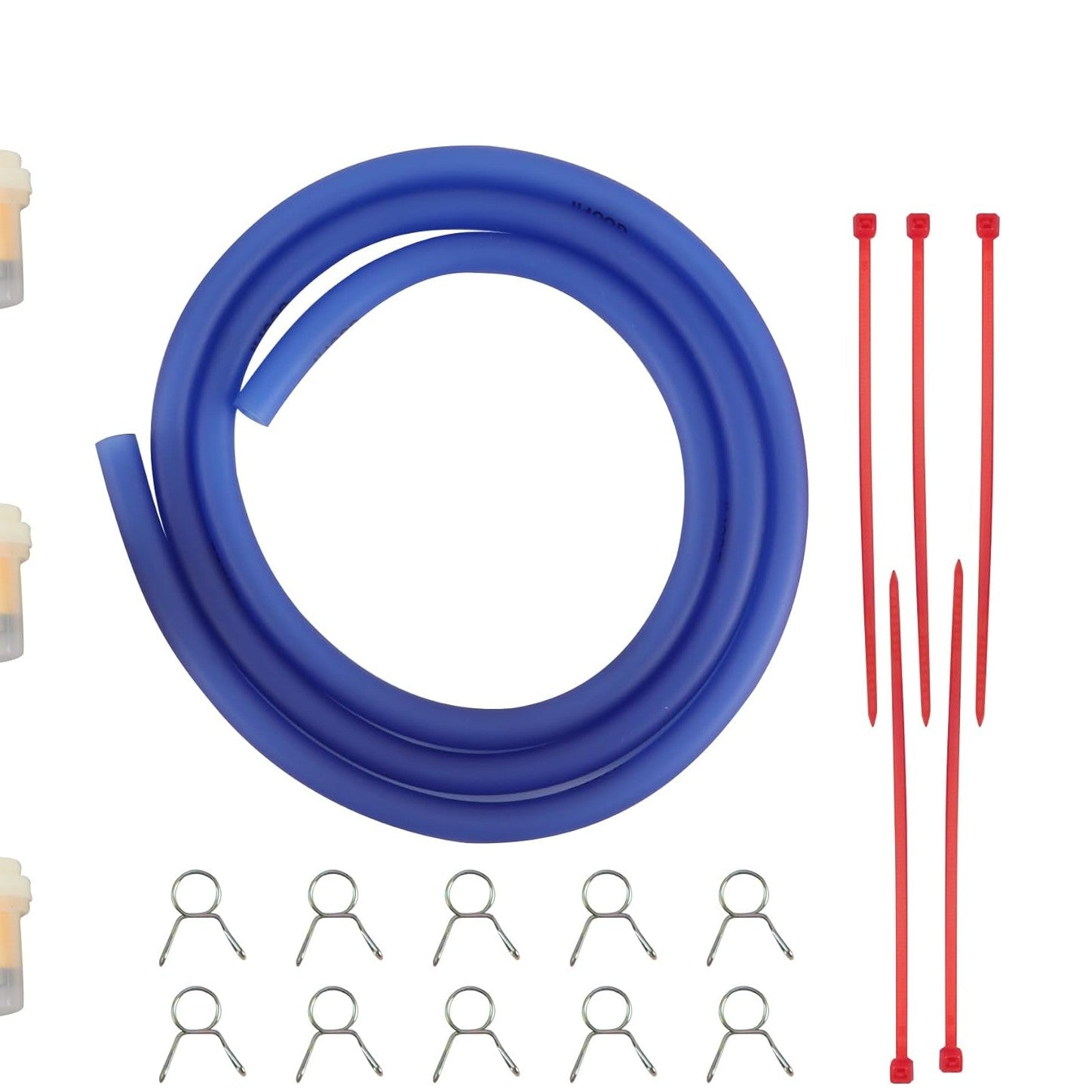 GOOFIT Fuel Filter Line Spring Clips Clamps Tube Hose Inner Diameter Motorcycle Oil Gasoline Replacement for Dirt ATV Moped Scooters Pack Pocket bike Blue