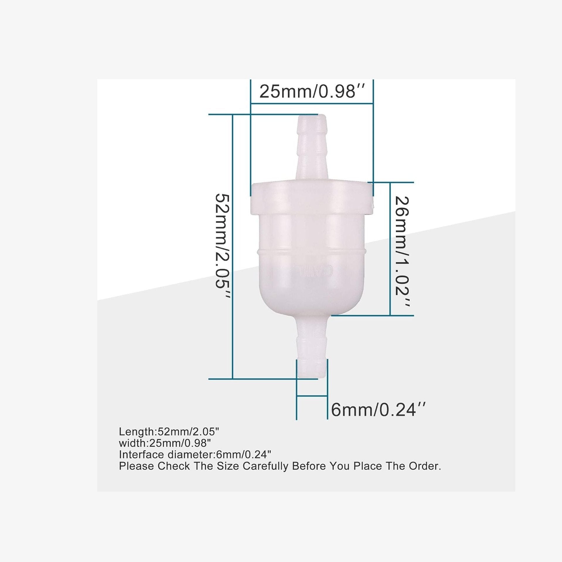 GOOFIT Fuel Filter for Chinese Made 50cc 70cc 90cc 100cc 110cc 125cc 150cc 200cc 250cc Atv Go-kart Dirt Bike Pocket Bike Scooter