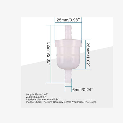 GOOFIT Fuel Filter for Chinese Made 50cc 70cc 90cc 100cc 110cc 125cc 150cc 200cc 250cc Atv Go-kart Dirt Bike Pocket Bike Scooter