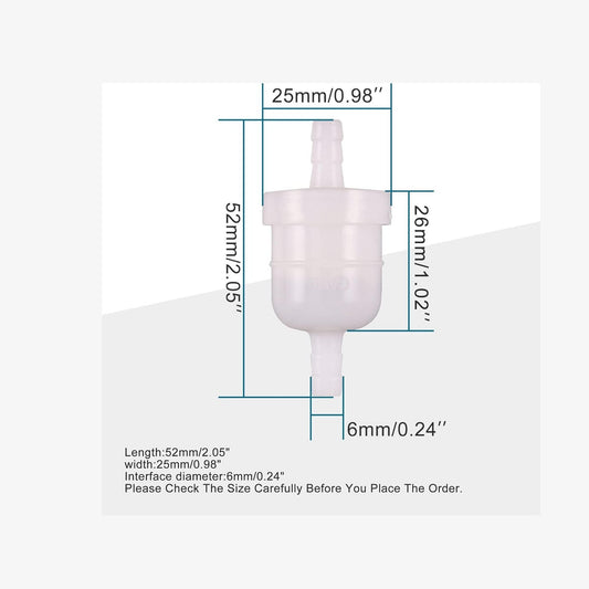 GOOFIT Fuel Filter for Chinese Made 50cc 70cc 90cc 100cc 110cc 125cc 150cc 200cc 250cc Atv Go-kart Dirt Bike Pocket Bike Scooter