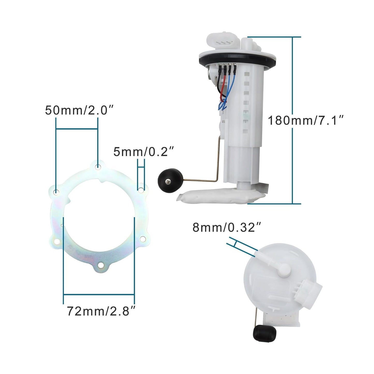 GOOFIT Fuel Pump Electric Replacement for EFI GY6 Engine 169cc 170cc EFI Jonway GTX 250 EFI200