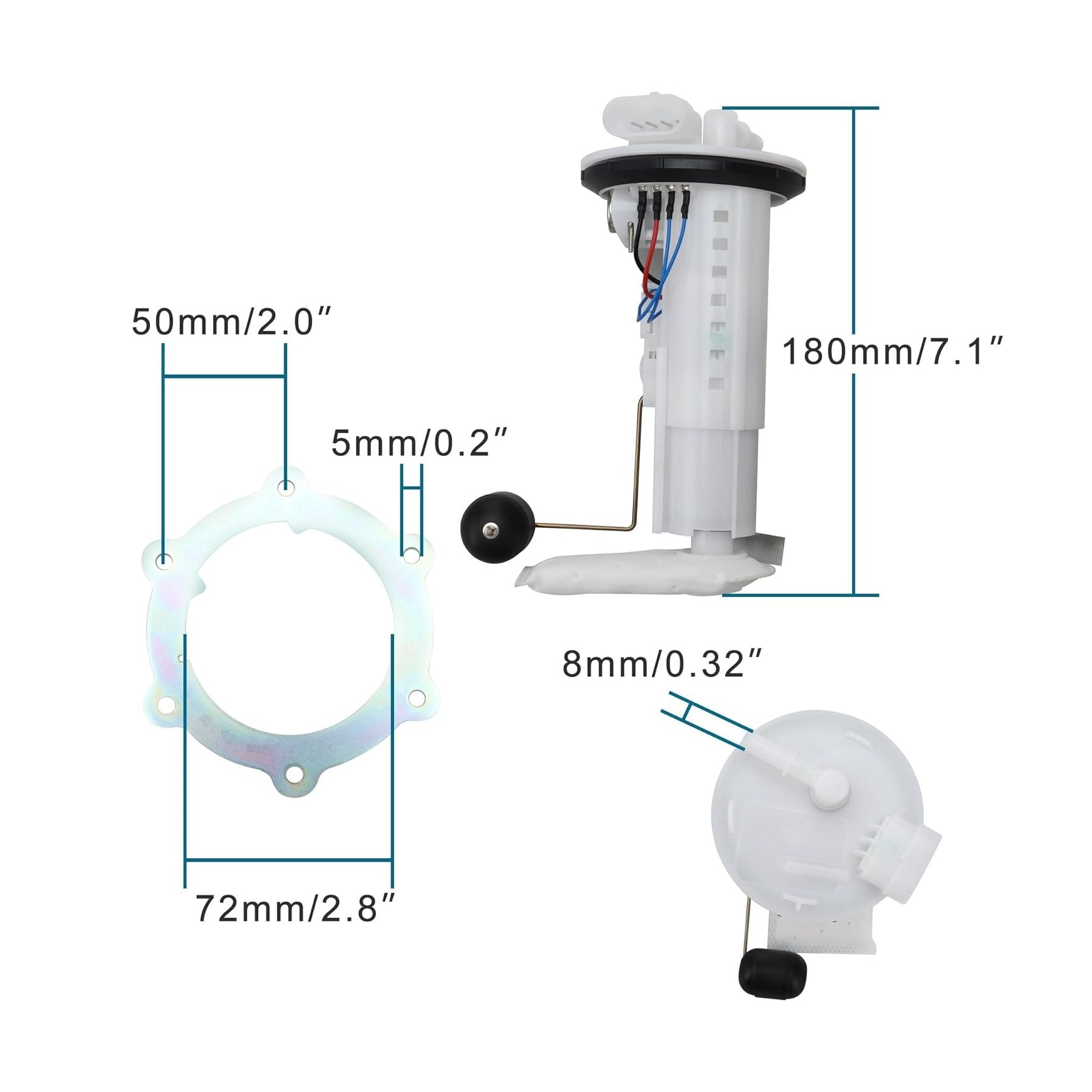 GOOFIT Fuel Pump Electric Replacement for EFI GY6 Engine 169cc 170cc EFI Jonway GTX 250 EFI200
