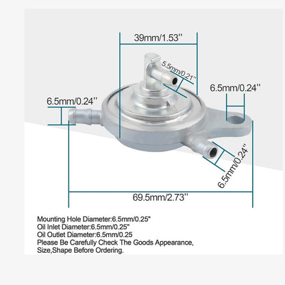 GOOFIT Fuel Pump Valve Vacuum Petcock Replacement for GY6 50cc 125cc 150cc Roketa Sunl Taotao Chinese ATV Scooter Go Kart