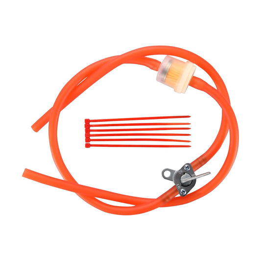 GOOFIT Fuel Tube Hose 5mm Inner Dia Fuel Filter Fuel Switch for ATV Dirt Bike Motorcycle Performance Red
