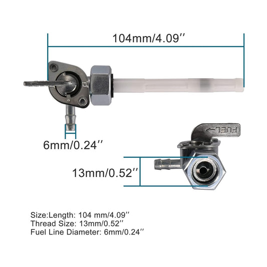 GOOFIT Fuel Within Teeth Fuel Petcock Switch for 50cc 70cc 90cc 110cc 125cc 150cc 200cc 250cc ATV Dirt Bike Go Kart Pit Bike 4 Wheeler Quad Bikes